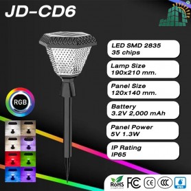 JD Solar Sphere Pillar Light